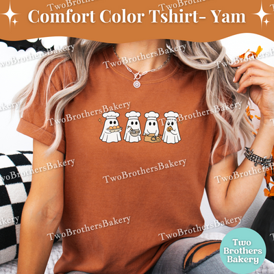 Cookie Baking Ghosts, Cute Ghost Shirt, Cute Spooky Baking Tee, Cookie Baker, Autumn Baking, Ghost Kitchen Crew, Halloween Baking Shirt