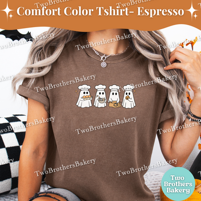 Cookie Baking Ghosts, Cute Ghost Shirt, Cute Spooky Baking Tee, Cookie Baker, Autumn Baking, Ghost Kitchen Crew, Halloween Baking Shirt