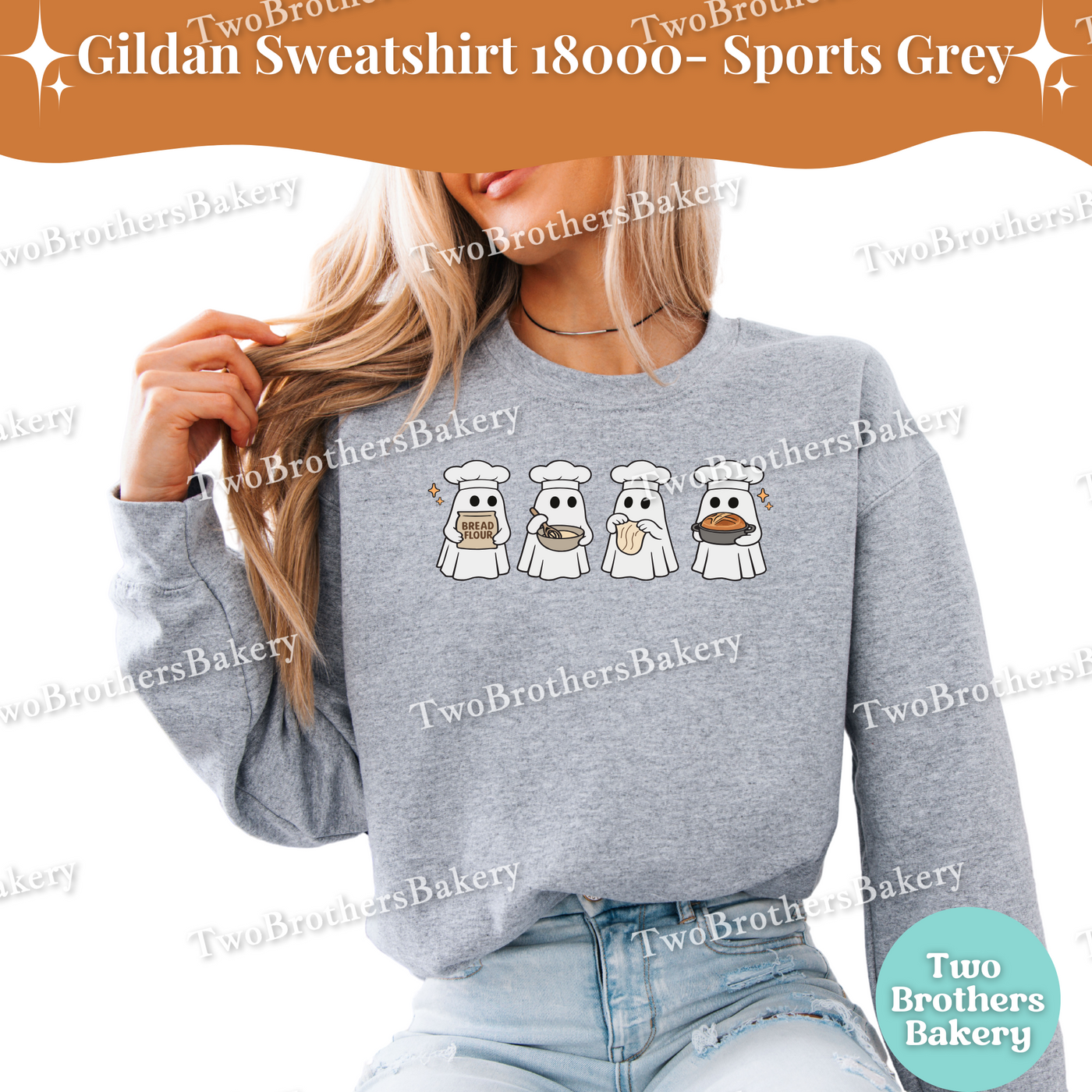 Sourdough Ghost Baking Sweatshirt, Cute Halloween Baking Crewneck, Spooky Ghost Bakers, Fall Baking Sweatshirt, Sourdough Baking Sweatshirt