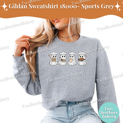 Sourdough Ghost Baking Sweatshirt, Cute Halloween Baking Crewneck, Spooky Ghost Bakers, Fall Baking Sweatshirt, Sourdough Baking Sweatshirt