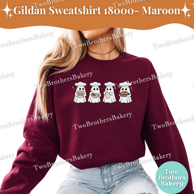 Sourdough Ghost Baking Sweatshirt, Cute Halloween Baking Crewneck, Spooky Ghost Bakers, Fall Baking Sweatshirt, Sourdough Baking Sweatshirt