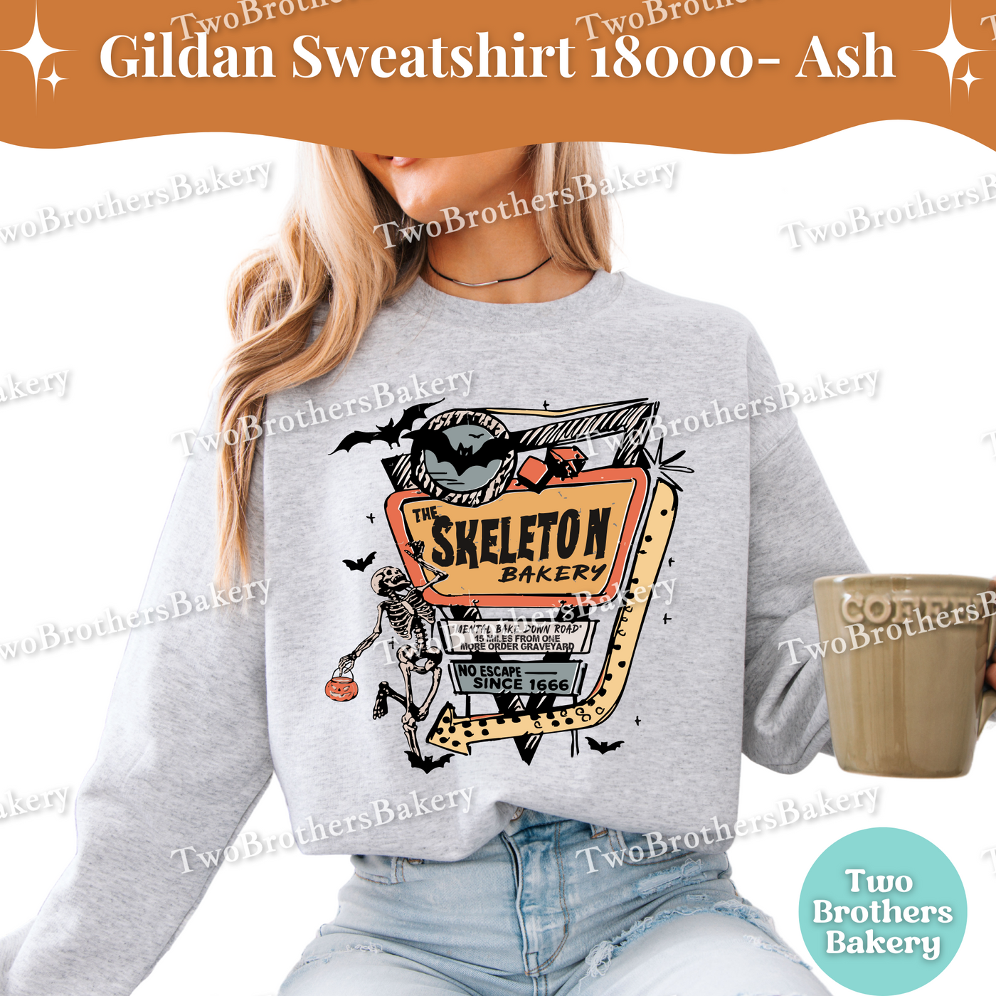 Skeleton Bakery Halloween Sweatshirt, Retro Baking Crewneck, Fall Sweater for Bakers, Vintage Halloween Top, Spooky Baker, Halloween Baker