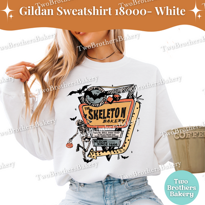 Skeleton Bakery Halloween Sweatshirt, Retro Baking Crewneck, Fall Sweater for Bakers, Vintage Halloween Top, Spooky Baker, Halloween Baker