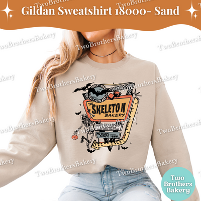 Skeleton Bakery Halloween Sweatshirt, Retro Baking Crewneck, Fall Sweater for Bakers, Vintage Halloween Top, Spooky Baker, Halloween Baker