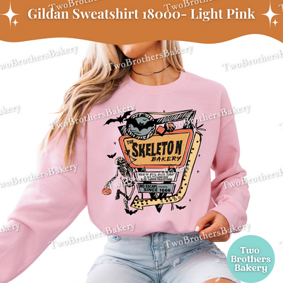 Skeleton Bakery Halloween Sweatshirt, Retro Baking Crewneck, Fall Sweater for Bakers, Vintage Halloween Top, Spooky Baker, Halloween Baker