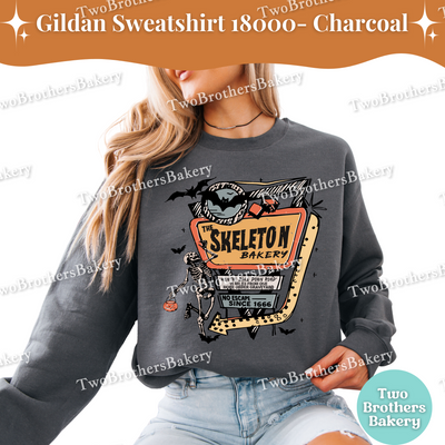 Skeleton Bakery Halloween Sweatshirt, Retro Baking Crewneck, Fall Sweater for Bakers, Vintage Halloween Top, Spooky Baker, Halloween Baker