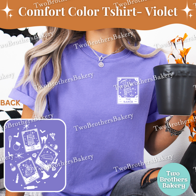 Tarot Card Shirt, Spooky Baker, Tarot Card Baker, Bats Witch Spells Potion Design, Halloween Baking Shirt, Cute Halloween Baking Tee
