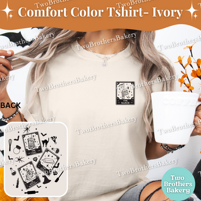Tarot Card Shirt, Spooky Baker, Tarot Card Baker, Bats Witch Spells Potion Design, Halloween Baking Shirt, Cute Halloween Baking Tee
