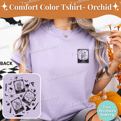 Tarot Card Shirt, Spooky Baker, Tarot Card Baker, Bats Witch Spells Potion Design, Halloween Baking Shirt, Cute Halloween Baking Tee