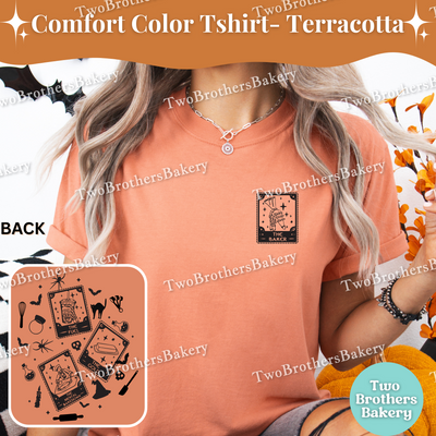 Tarot Card Shirt, Spooky Baker, Tarot Card Baker, Bats Witch Spells Potion Design, Halloween Baking Shirt, Cute Halloween Baking Tee