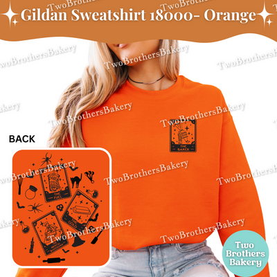 Tarot Card Sweatshirt, Baker Tarot Cards, Witchy Baker, Spooky Baker, Halloween Baking Sweatshirt, Black Cat Bats Spells Potions Top