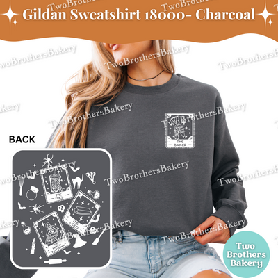 Tarot Card Sweatshirt, Baker Tarot Cards, Witchy Baker, Spooky Baker, Halloween Baking Sweatshirt, Black Cat Bats Spells Potions Top