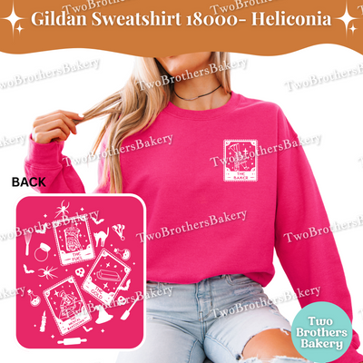 Tarot Card Sweatshirt, Baker Tarot Cards, Witchy Baker, Spooky Baker, Halloween Baking Sweatshirt, Black Cat Bats Spells Potions Top