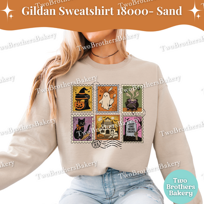 Halloween Baking Sweatshirt, Cottage Baker, Halloween Postage Stamp Design, Spooky Cute Fall Sweater, Spooky Baker Sweatshirt, Baking Stamps