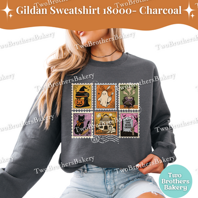 Halloween Baking Sweatshirt, Cottage Baker, Halloween Postage Stamp Design, Spooky Cute Fall Sweater, Spooky Baker Sweatshirt, Baking Stamps