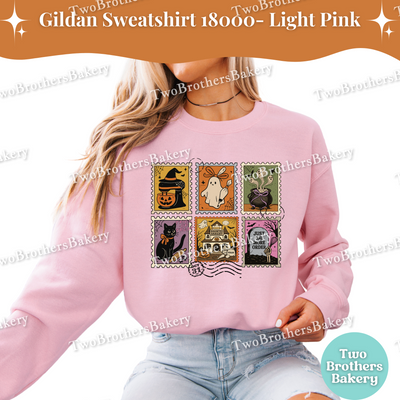 Halloween Baking Sweatshirt, Cottage Baker, Halloween Postage Stamp Design, Spooky Cute Fall Sweater, Spooky Baker Sweatshirt, Baking Stamps