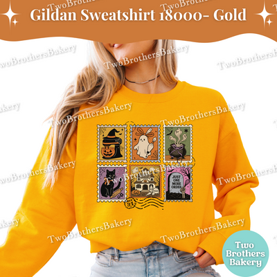 Halloween Baking Sweatshirt, Cottage Baker, Halloween Postage Stamp Design, Spooky Cute Fall Sweater, Spooky Baker Sweatshirt, Baking Stamps