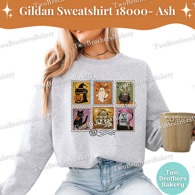 Halloween Baking Sweatshirt, Cottage Baker, Halloween Postage Stamp Design, Spooky Cute Fall Sweater, Spooky Baker Sweatshirt, Baking Stamps