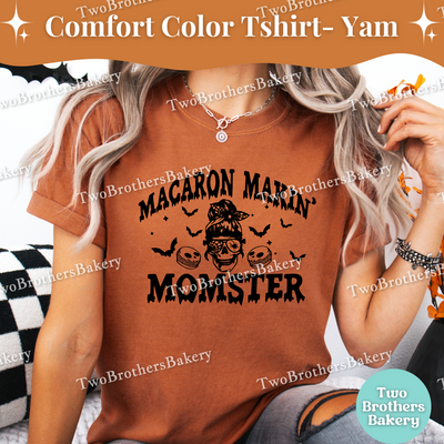 Momster Tshirt, Halloween Baking Tee, Spooky Baker, Halloween Mom Shirt, Mommy and Me Costume, Family Halloween Tees, Halloween Macarons