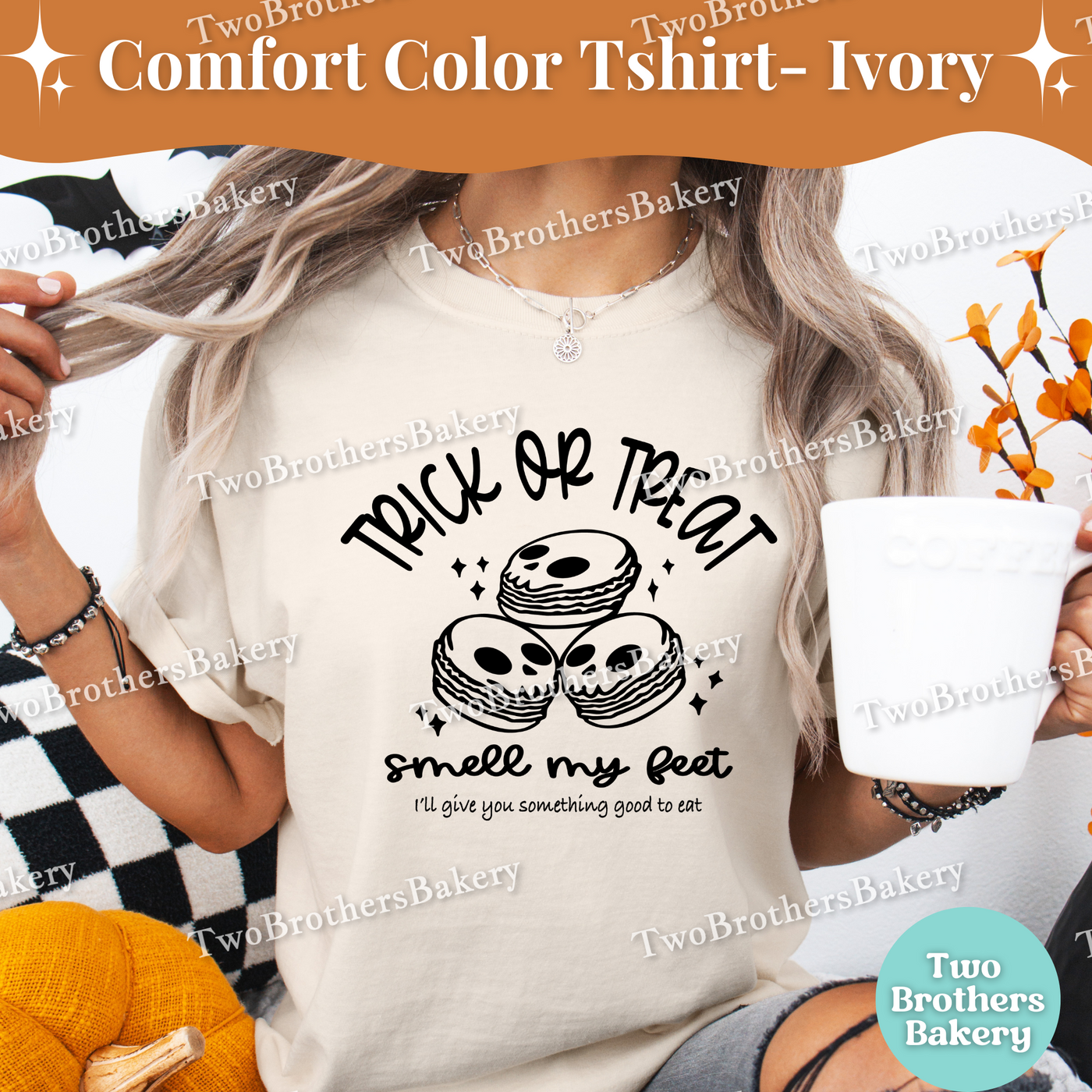 Trick or Treat Smell My Feet, Halloween Baking Tee, Skeleton Ghost Macarons, Spooky Cute Baking Tee, Halloween Macaron Shirt, Spooky Baker