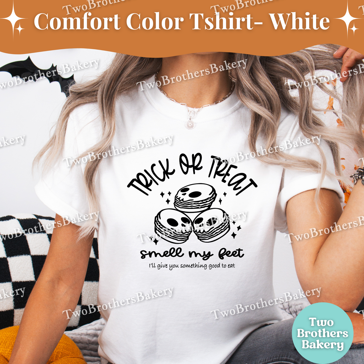 Trick or Treat Smell My Feet, Halloween Baking Tee, Skeleton Ghost Macarons, Spooky Cute Baking Tee, Halloween Macaron Shirt, Spooky Baker