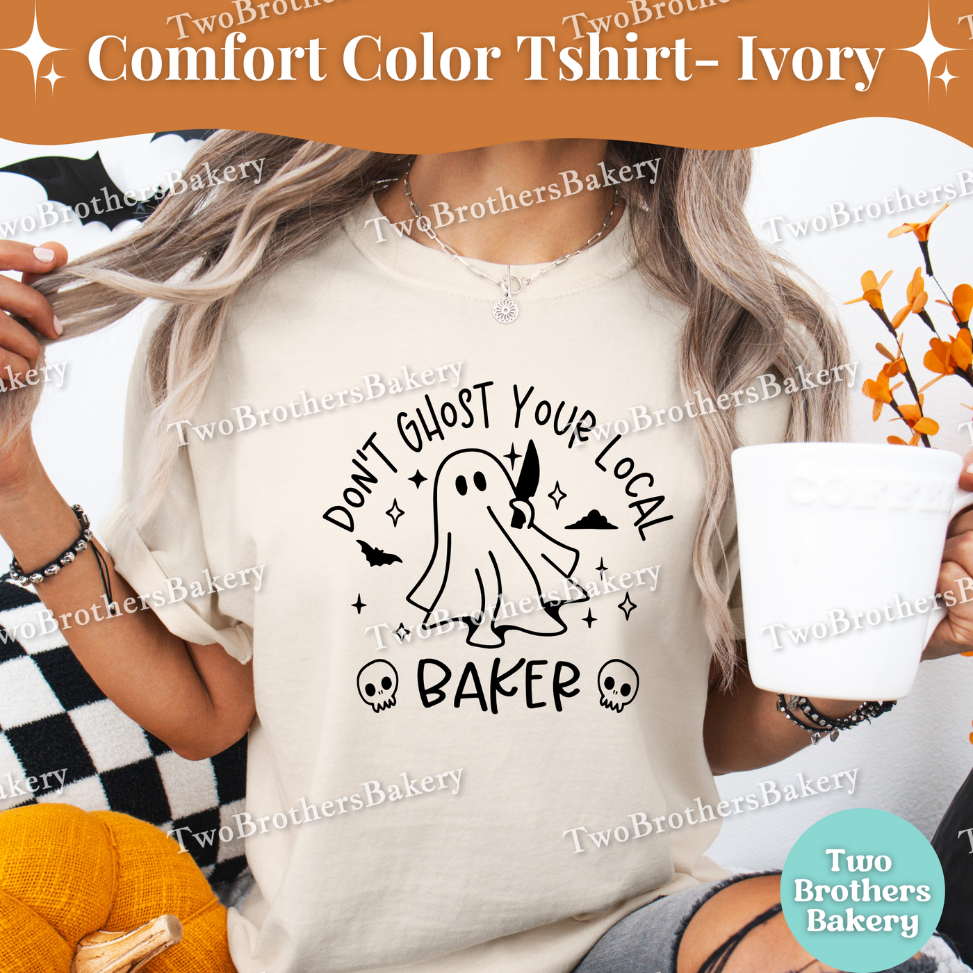 Dont Ghost Your Baker Tee, Funny Halloween Baking Tee, Cottage Bakery, Small Business Tee, Spooky Baker, Ghost Baker, Halloween Baking Shirt