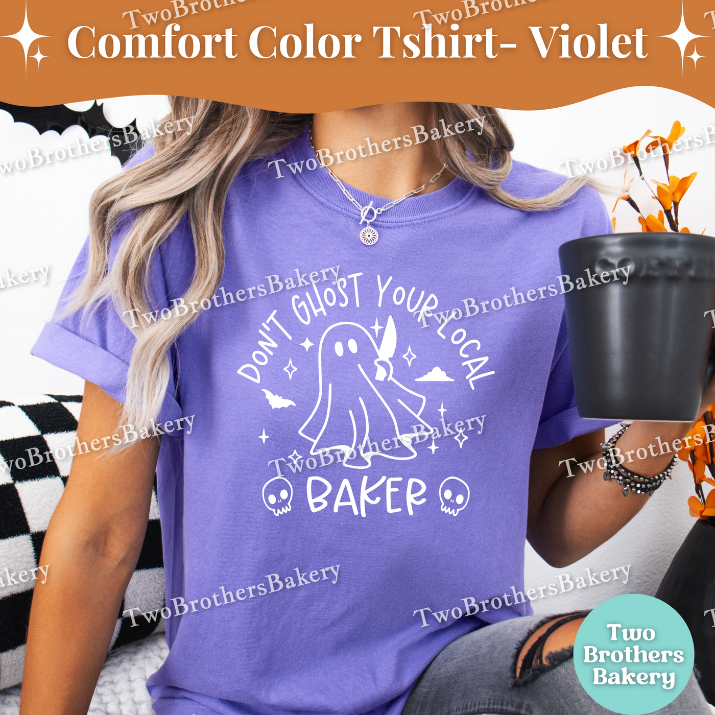 Dont Ghost Your Baker Tee, Funny Halloween Baking Tee, Cottage Bakery, Small Business Tee, Spooky Baker, Ghost Baker, Halloween Baking Shirt