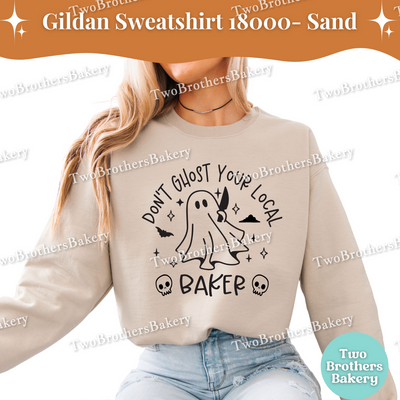 Dont Ghost Your Local Baker Sweatshirt, Cute Halloween Baking Crewneck, Ghost Bakery Sweatshirt, Support Small Business, Fall Baker Gift