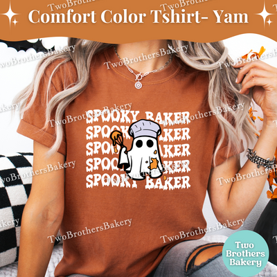 Spooky Baker Halloween Shirt, Mommy and Me Baking Costume, Ghost Baker Tee, Fall Baking Shirt, Family Matching Halloween Tees, Ghost Baker