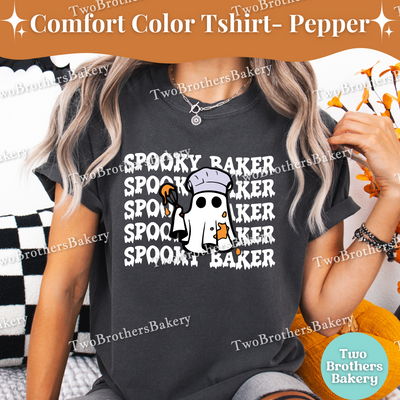 Spooky Baker Halloween Shirt, Mommy and Me Baking Costume, Ghost Baker Tee, Fall Baking Shirt, Family Matching Halloween Tees, Ghost Baker