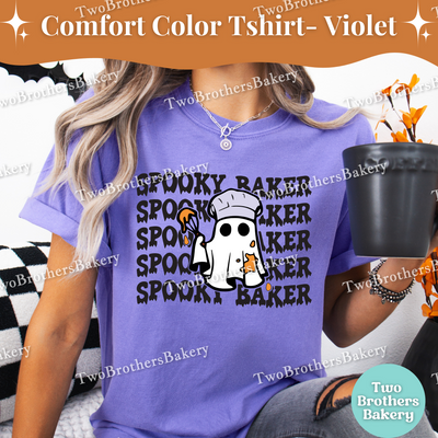 Spooky Baker Halloween Shirt, Mommy and Me Baking Costume, Ghost Baker Tee, Fall Baking Shirt, Family Matching Halloween Tees, Ghost Baker