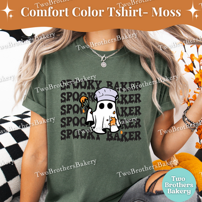 Spooky Baker Halloween Shirt, Mommy and Me Baking Costume, Ghost Baker Tee, Fall Baking Shirt, Family Matching Halloween Tees, Ghost Baker