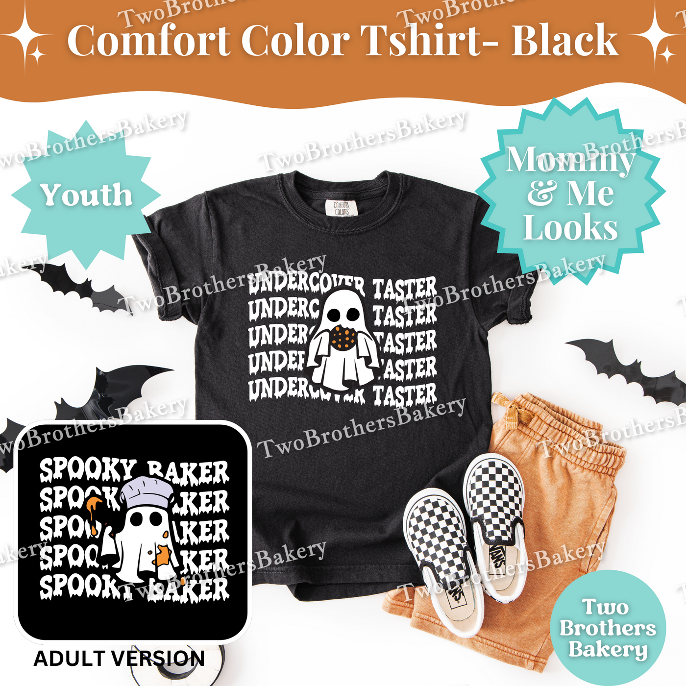 Undercover Taster, Kids Halloween Baking Shirt, Matching Halloween Tees, Kid Baking Shirt, Mommy and Me Halloween Tees, Spooky Baker Kid