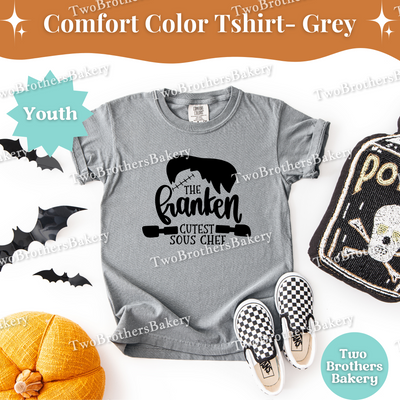 Frankenstein Kid Tee, Cutest Sous Chef, Kids Halloween Baking Shirt, Spooky Kid Baker, Halloween Baking Tee for Kids, Cute Halloween Kid Tee