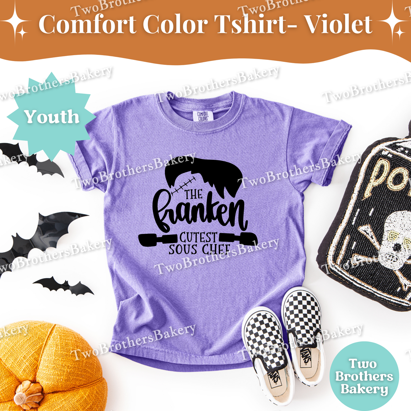 Frankenstein Kid Tee, Cutest Sous Chef, Kids Halloween Baking Shirt, Spooky Kid Baker, Halloween Baking Tee for Kids, Cute Halloween Kid Tee