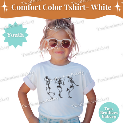 Youth Halloween Baking Shirt, Comfort Colors Skeleton Eating Cake Tee, Kids Fall Bakery Shirt, Mommy & Me Matching Baking Outfit, Kid Baker