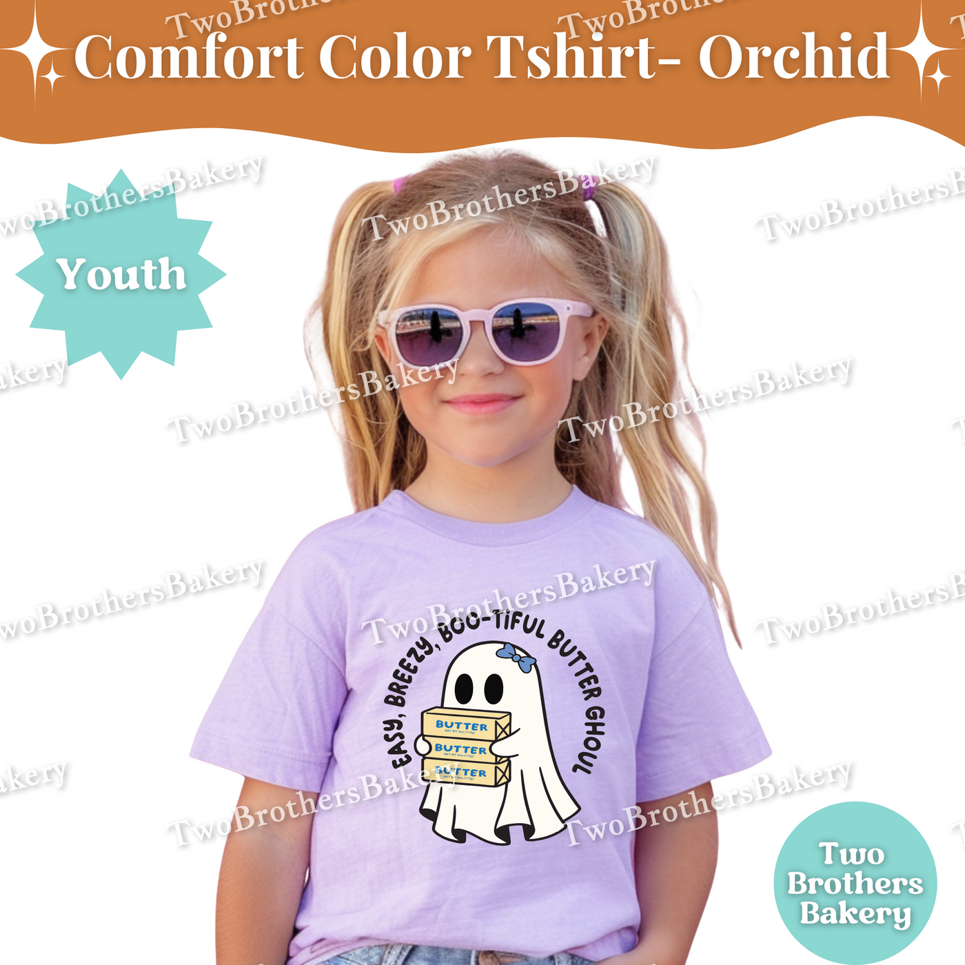 Kids Halloween Baking Shirt, Ghost Butter Ghoul Tee, Youth Fall Baking T-Shirt, Cute Spooky Shirt For Young Bakers, Kids Butter Shirt