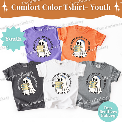 Kids Halloween Baking Shirt, Ghost Butter Ghoul Tee, Youth Fall Baking T-Shirt, Cute Spooky Shirt For Young Bakers, Kids Butter Shirt