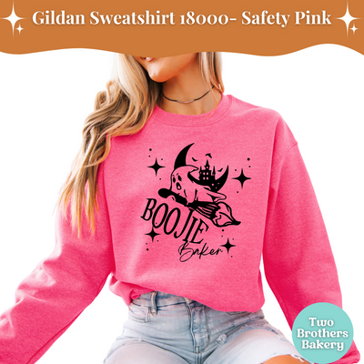 Boojie Baker Halloween Sweatshirt, Gildan Crewneck For Bakers, Fall Baking Shirt, Ghost Kitchen Sweatshirt, Spooky Season Bakery Top