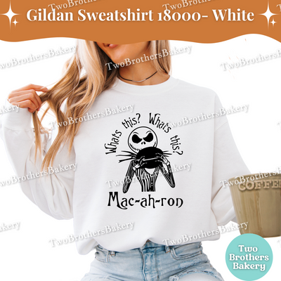 Nightmare Before Christmas Sweatshirt, Macaron Baking Halloween Sweater, Spooky Christmas Baker, Jack Skellington Sweater, Spooky Baker