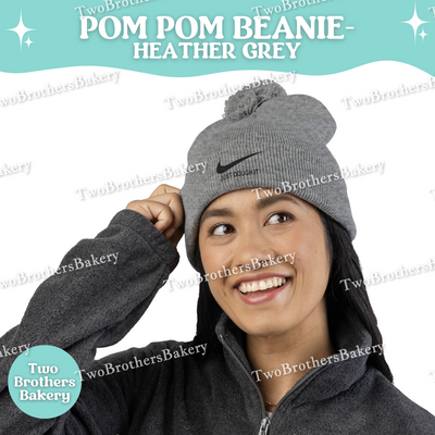 Just Dough It Beanie, Embroidered Pom Pom Winter Hat, Cuffed Knit Baking Beanie, Funny Baker Gift, Cozy Cold Weather Foodie Hat, Dough Puns