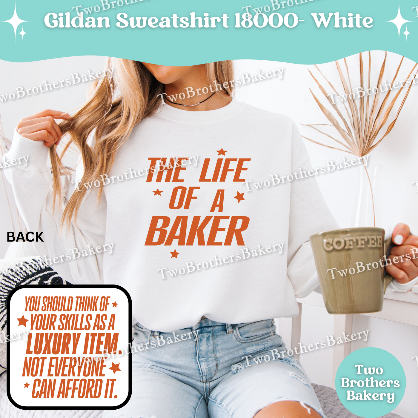 The Life Of A Baker Sweatshirt, Gildan 18000 Crewneck, Unisex Baking Sweatshirt, Baker Apparel, TS Inspired Sweatshirt, Gift For Bakers