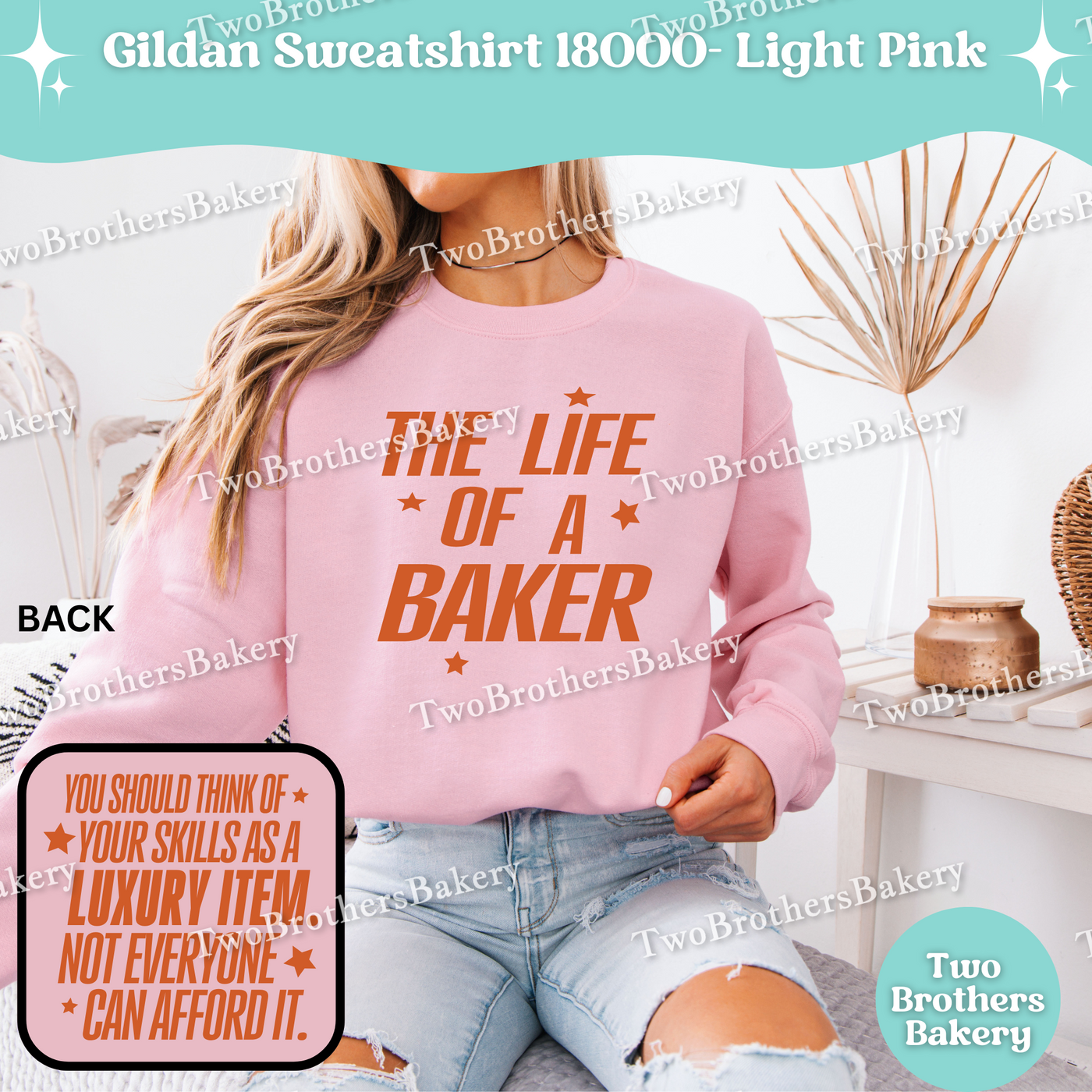 The Life Of A Baker Sweatshirt, Gildan 18000 Crewneck, Unisex Baking Sweatshirt, Baker Apparel, TS Inspired Sweatshirt, Gift For Bakers