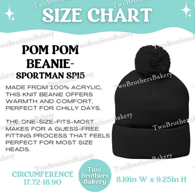 Team Sourdough Beanie, Embroidered Pom Pom Hat, Sourdough Bread Gift, Cozy Winter Baker Hat, Beanie for Bakers, Sourdough Gift Ideas