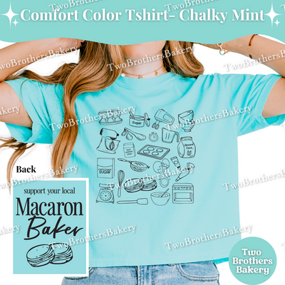Macaron Baker T-Shirt, Comfort Colors Tee For Bakers, Support Local Macaron Baker Shirt, Baking Tshirt, Bakery Tee, Macaron Baker Tee