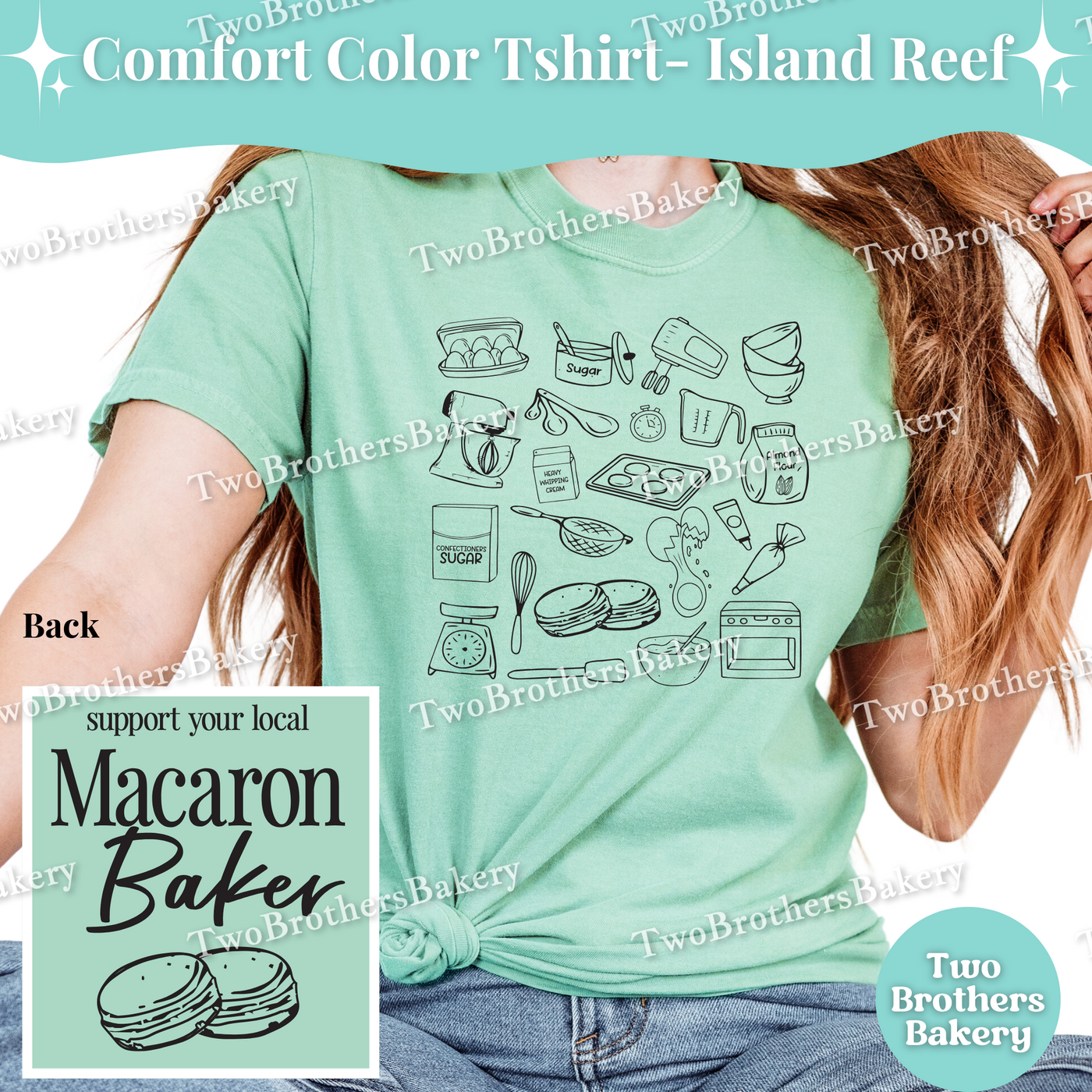 Macaron Baker T-Shirt, Comfort Colors Tee For Bakers, Support Local Macaron Baker Shirt, Baking Tshirt, Bakery Tee, Macaron Baker Tee