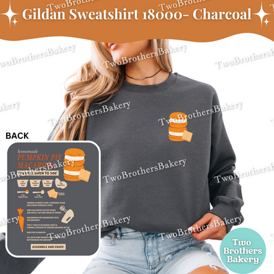 Pumpkin Pie Macaron Sweatshirt, Fall Baking Gildan Crewneck, Macaron Recipe, Cozy Baker Gift, Pumpkin Pie Sweatshirt, Macaron Sweatshirt