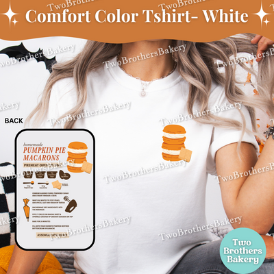Pumpkin Pie Macaron Shirt, Fall Baking Comfort Colors Tee, Macaron Recipe, Cozy Baker Gift, Baking T-Shirt, Pumpkin Pie Tshirt, Macaron Tee