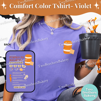 Pumpkin Pie Macaron Shirt, Fall Baking Comfort Colors Tee, Macaron Recipe, Cozy Baker Gift, Baking T-Shirt, Pumpkin Pie Tshirt, Macaron Tee