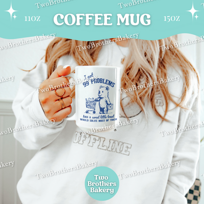 Funny Baking Coffee Mug, 11oz 15oz Ceramic Cup, Gift for Bakers, Kitchen Treat Quote, Double Sided Design, Coffee Cup for Bakers, Baking Mug